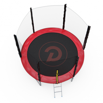 Батут с сеткой DFC PELPO 8ft с лестницей, RED - 5